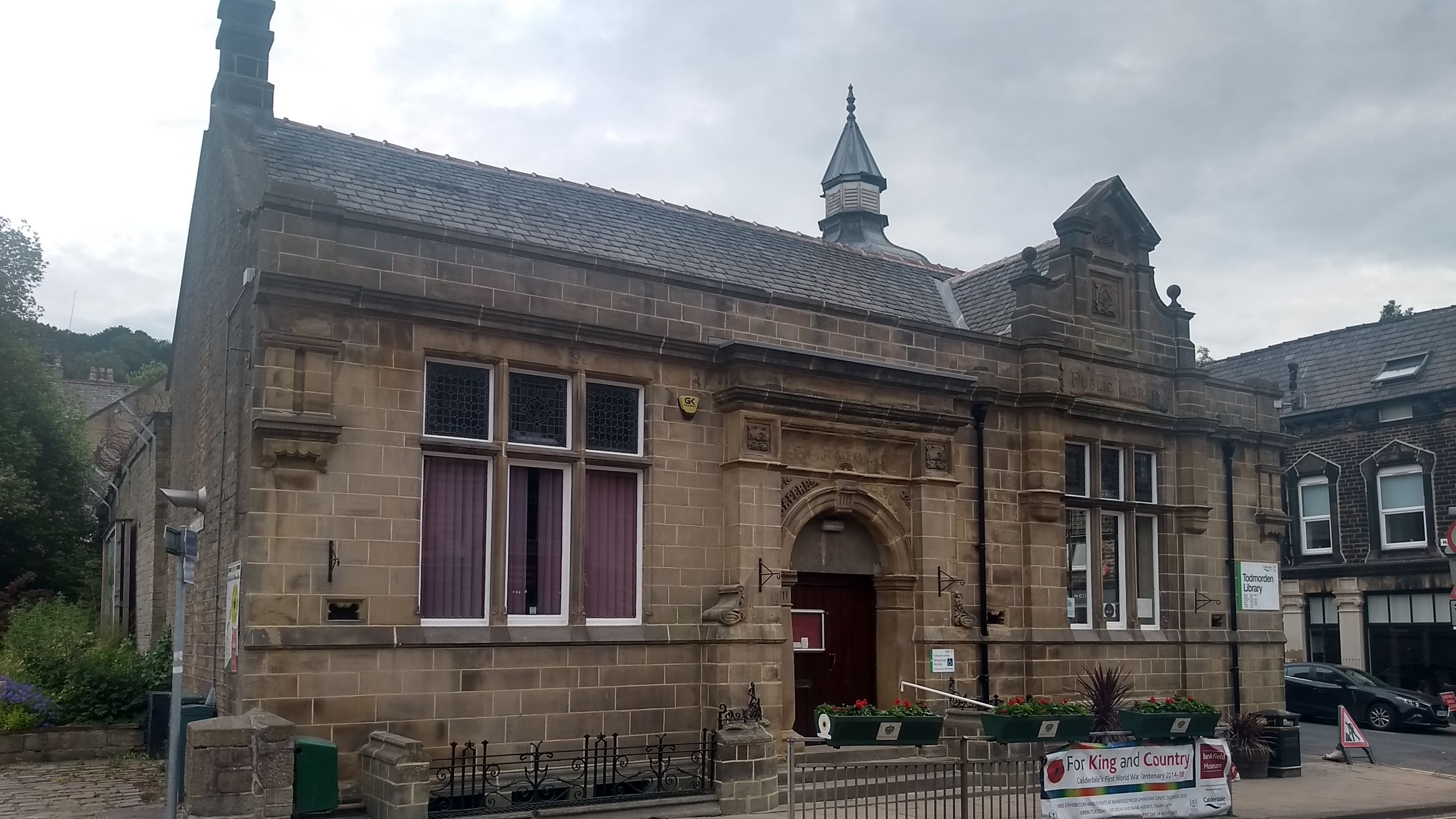 Todmordon Library repairs to front elevation